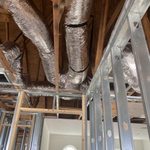 New flexible ductwork install by Brown Mechanical Services